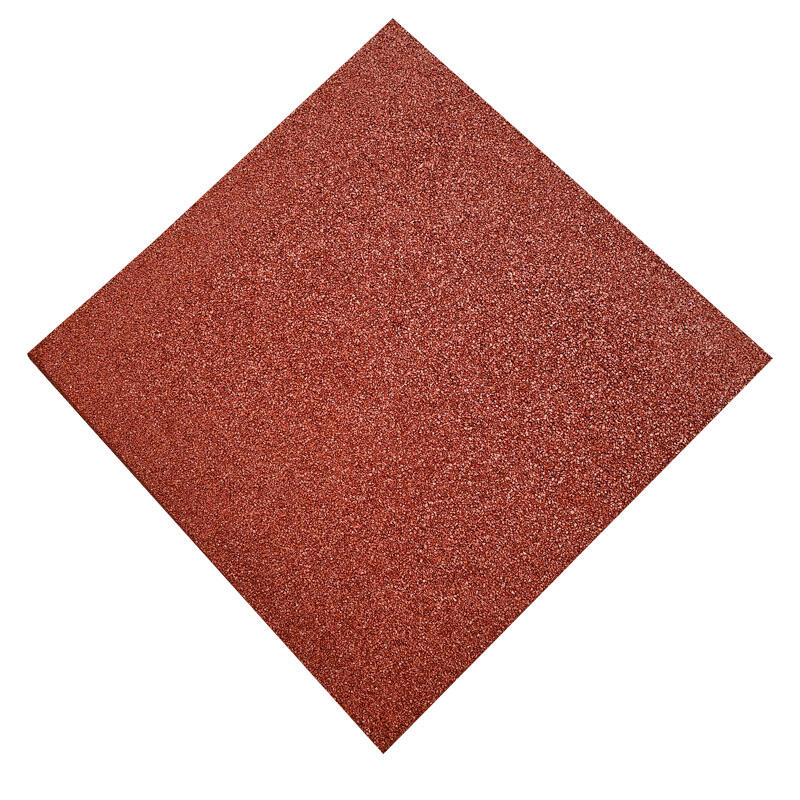 Suelo de gimnasio. Loseta de caucho. 50x50cm. 20mm (Rojo). Pack 24