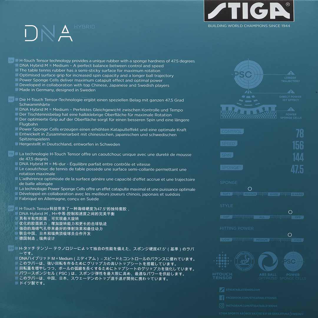 REVÊTEMENT RAQUETTE DE TENNIS DE TABLE DNA Hybrid M 3/4