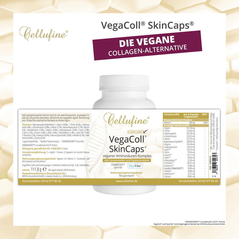 VegaColl® SkinCaps® -  vegane Collagen-Alternative - 180 vegane Kapse