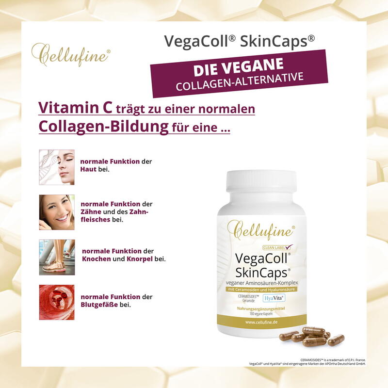 VegaColl® SkinCaps® -  vegane Collagen-Alternative - 180 vegane Kapse