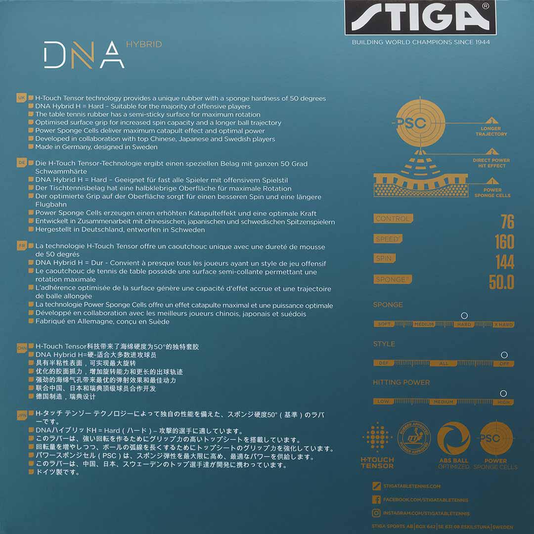REVÊTEMENT RAQUETTE DE TENNIS DE TABLE  DNA Hybrid H 3/4