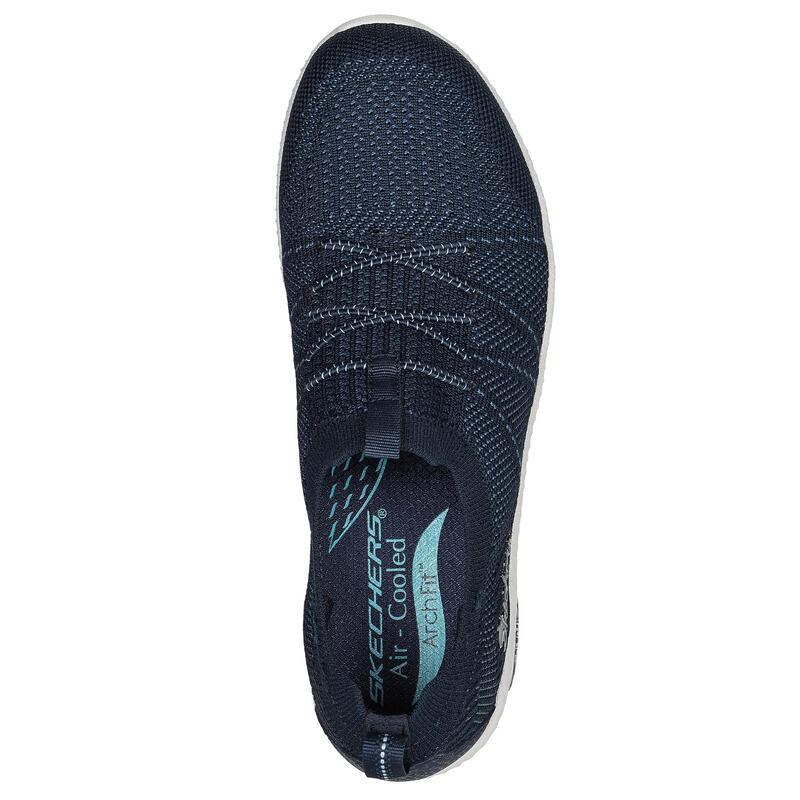 Zapatillas Deportivas Caminar Mujer Skechers 100340_NVY Azul marino con Cordones