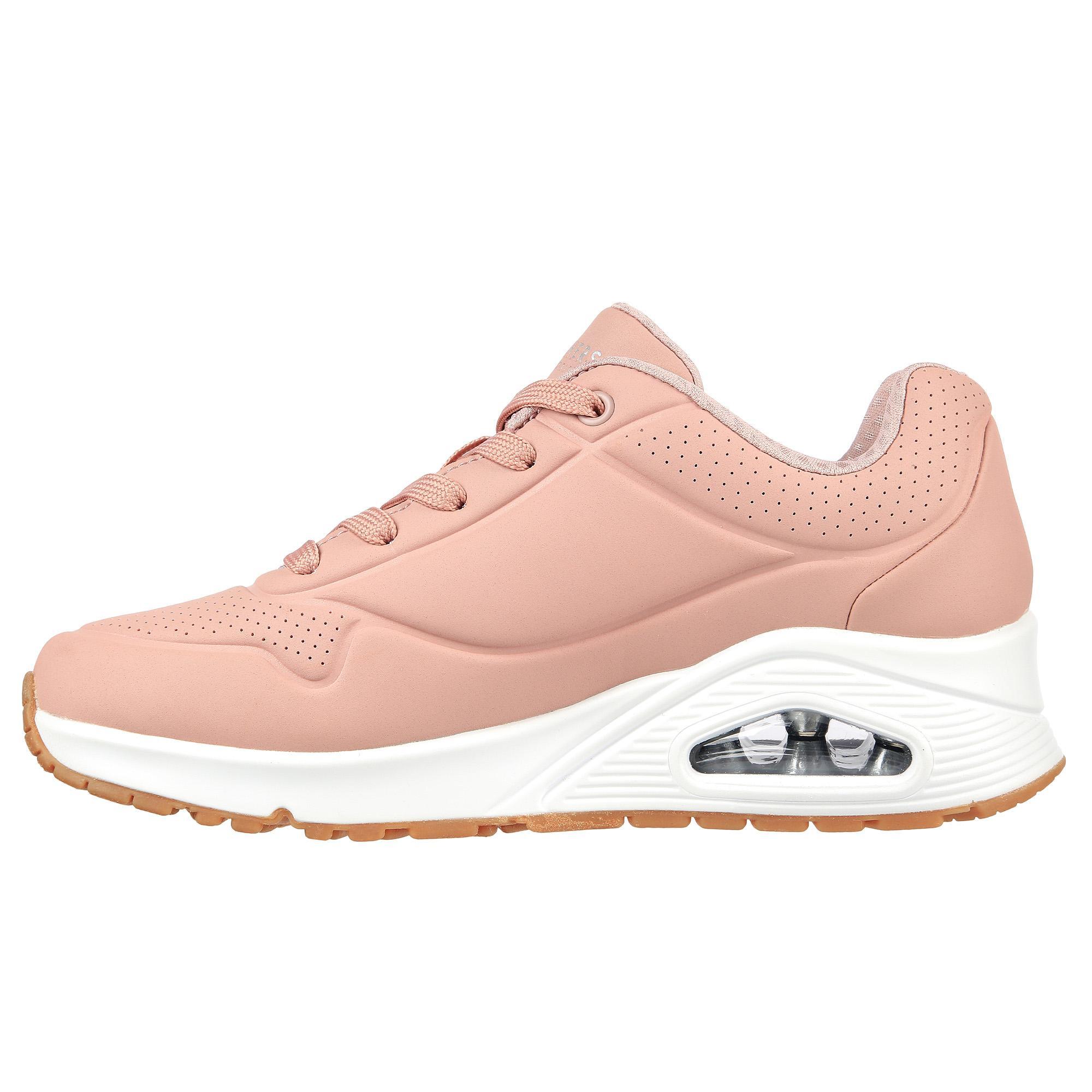 Chaussures Lifestyle Skechers Uno Stand On Air Rose Femme 4/7
