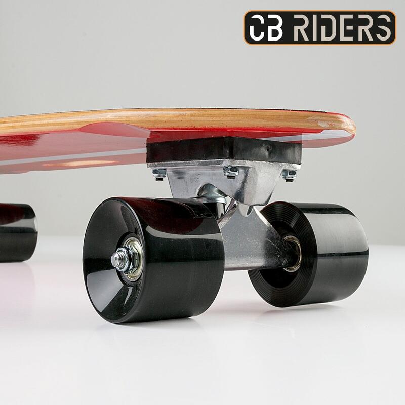 Skate infantil 4 rodas preto 68 cm c/alça CB Riders