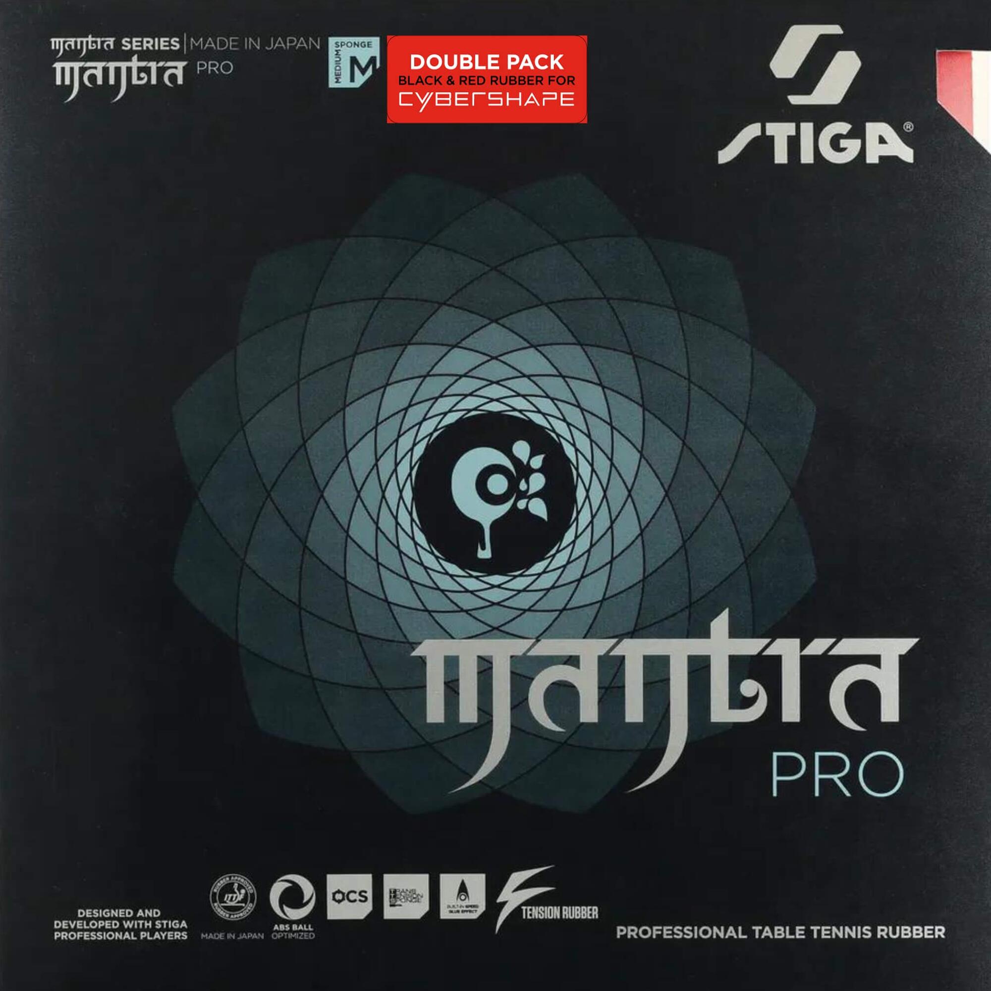Revestimiento pala de ping pong Mantra Pro M 2-pack cybershaped 2/3