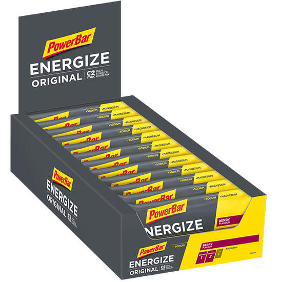 Powerbar Energize Bar Berry (15x55g) - Barre énergétique, riche en glucides