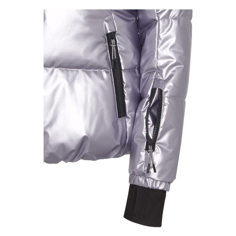 Skijacke in Metallic-Puffer-Optik