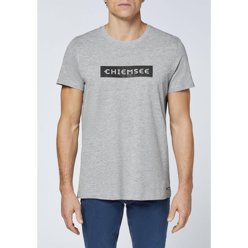 T-Shirt mit Label-Schriftzug