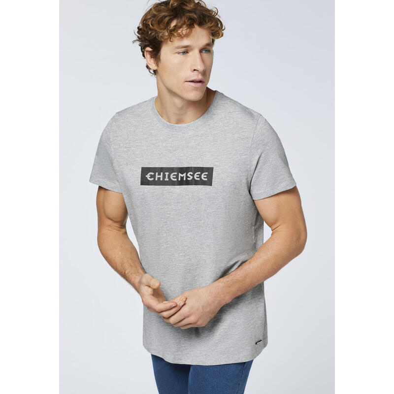 T-Shirt mit Label-Schriftzug