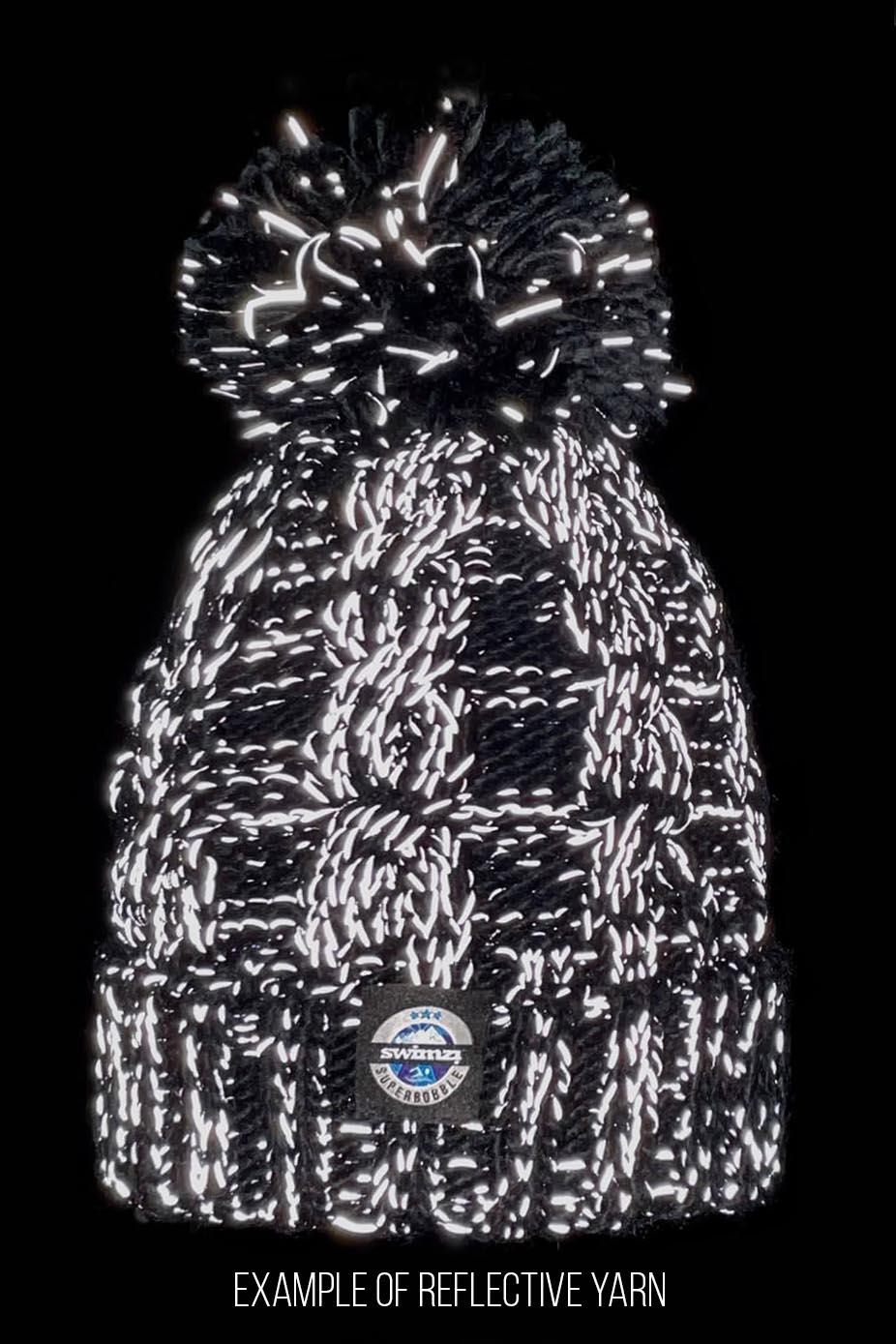 Oatmeal Patchwork Reflective Superbobble Hat 3/3