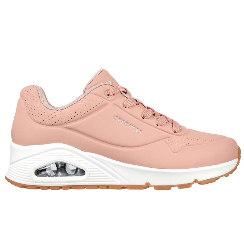 Zapatillas Deportivas Caminar Mujer Skechers 73690_BLSH Rosas con Cordones