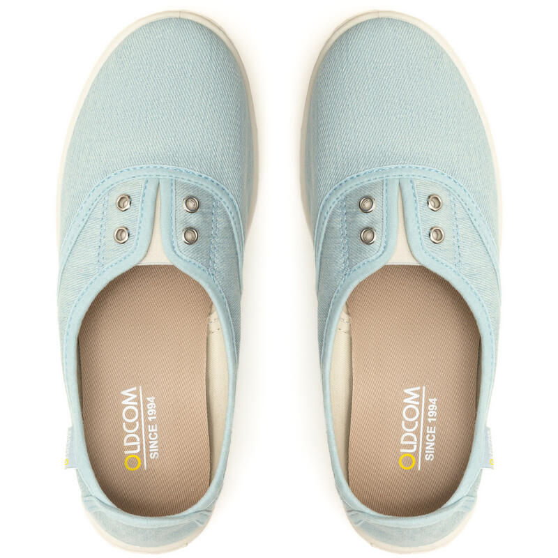 Tenisi femei Oldcom Slip-on Sarah Denim, Albastru