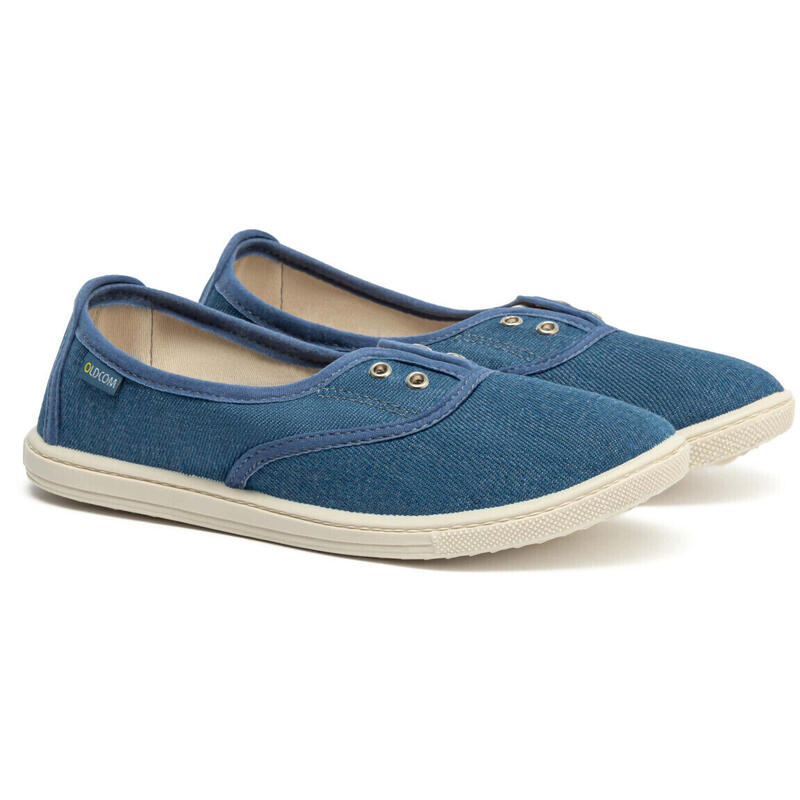 Tenisi femei Oldcom Slip-on Sarah Denim, Albastru