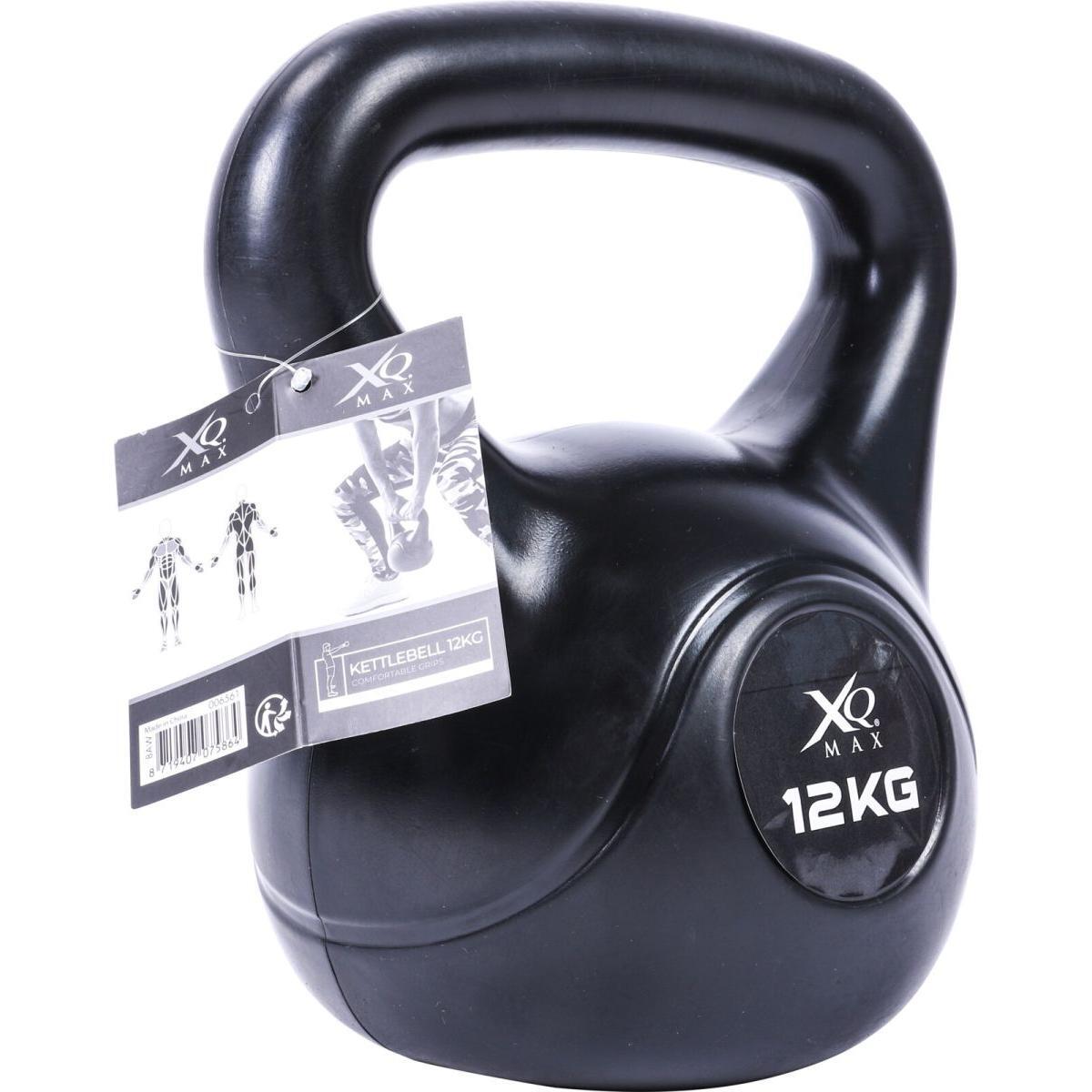 Kettlebell XQ Max 12kg vinyle noir antidérapant 4/7