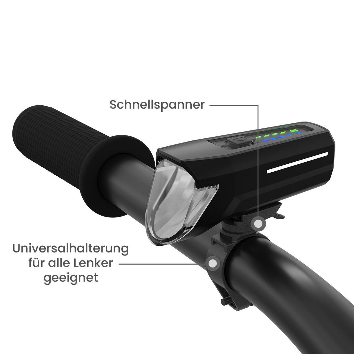 FISCHER LED-Akku Beleuchtungs-Set TWIN STOP 110 Lux 6/7