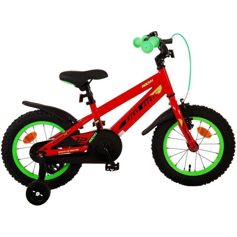 VOLARE BICYCLES Bicicletta per bambini Rocky 14 pollici, rosso