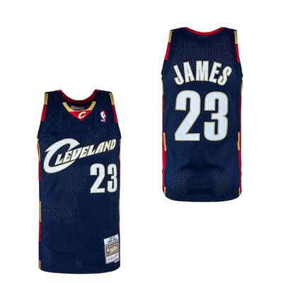 Basketbalshirt mitchell & ness model smjygs18156-ccanavyo8lja voor mannen