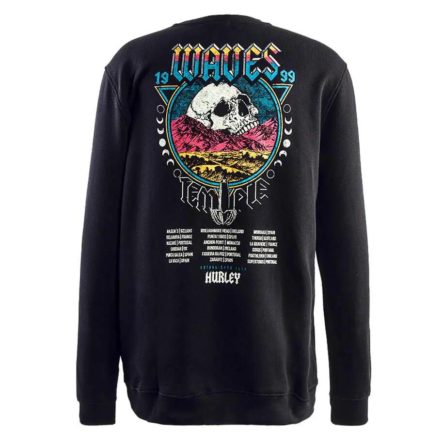 Sweatshirt Wave Tour Crew in Schwarz 3/4