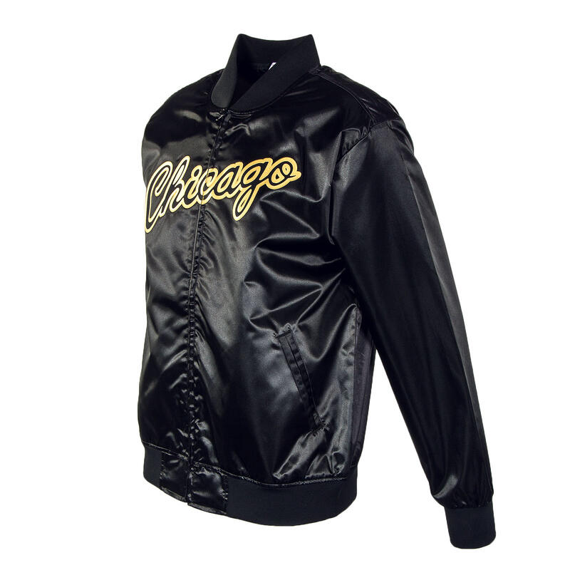 Jacke NBA Big Face 4.0 Satin in Schwarz