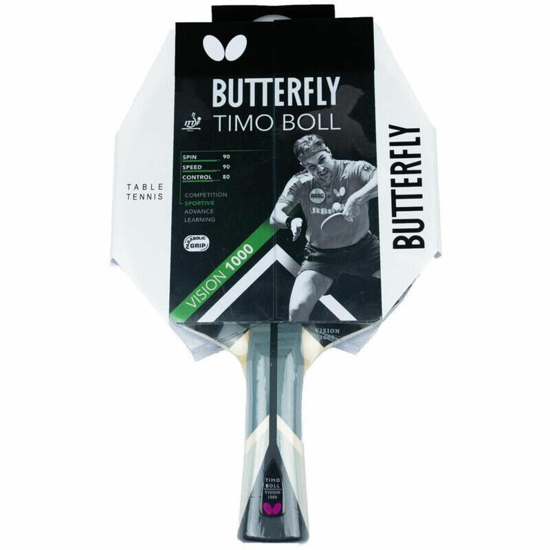 Butterfly 2x Timo Boll Vision 1000 Tischtennisschläger + 2x Hülle Drive Case II