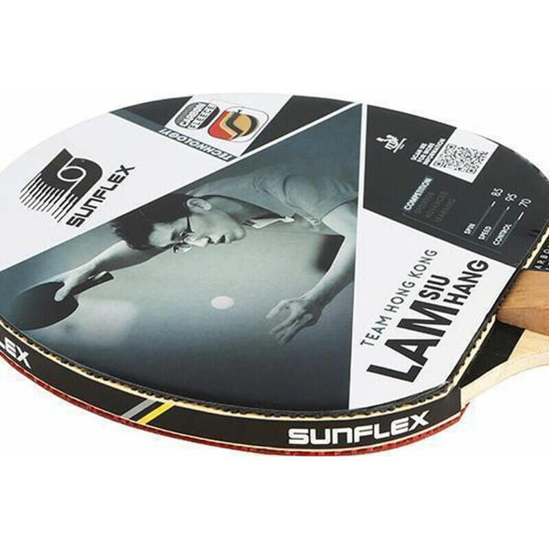 Sunflex Tischtennisschläger LAM SIU HANG + Tischtennishülle + 3x SX+ TT Bälle