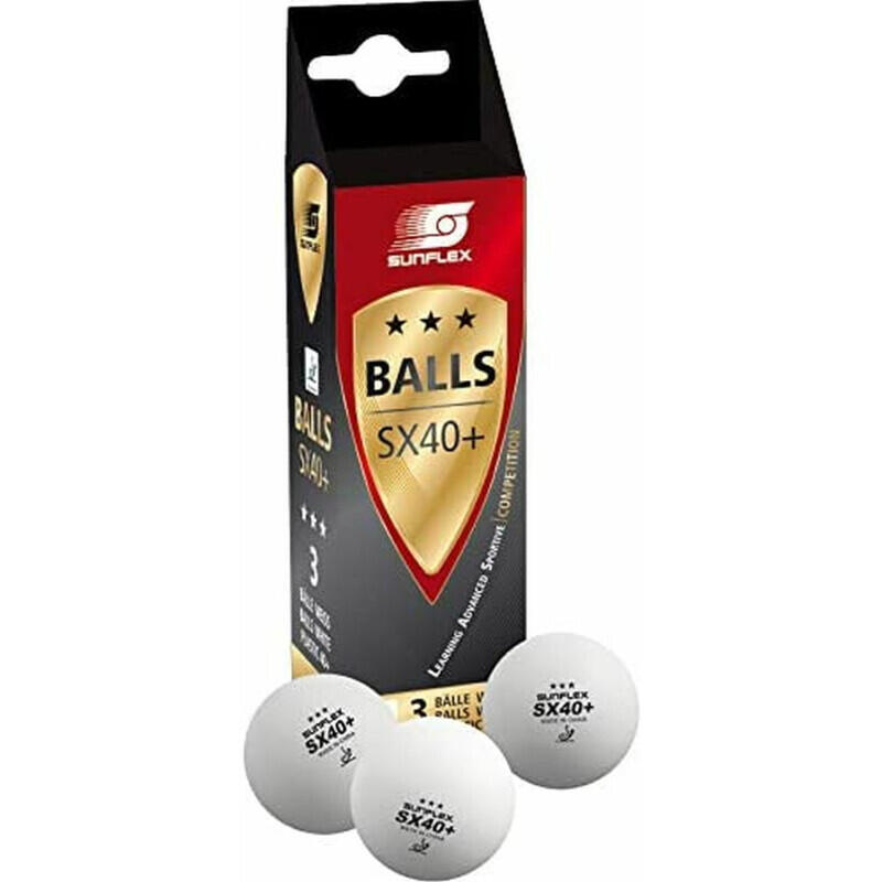 Sunflex 1x Tischtennisschläger Dynamic A40 + Tischtennishülle + 3x SX+ TT Bälle