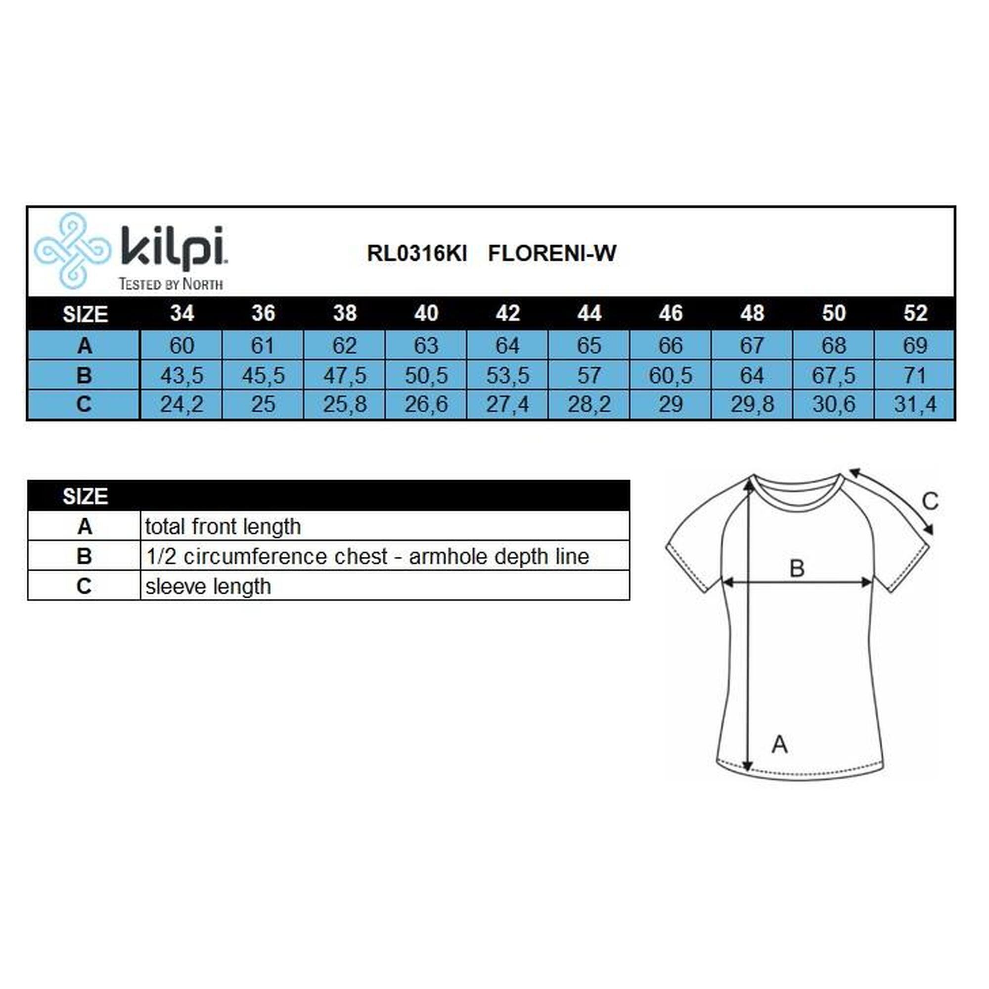 Camiseta manga corta FLORENI-W running mujer KILPI 4/5