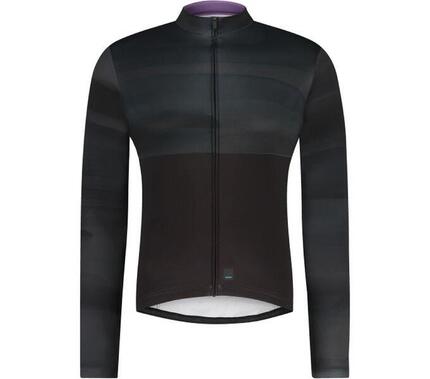VERTEX Long Sleeves Jersey Printed, Black/ Gray Line