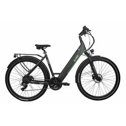 Elektrische trekkingbike,Yukon 2.1,D52 cm,12.8 Ah,21 sp,matzwart