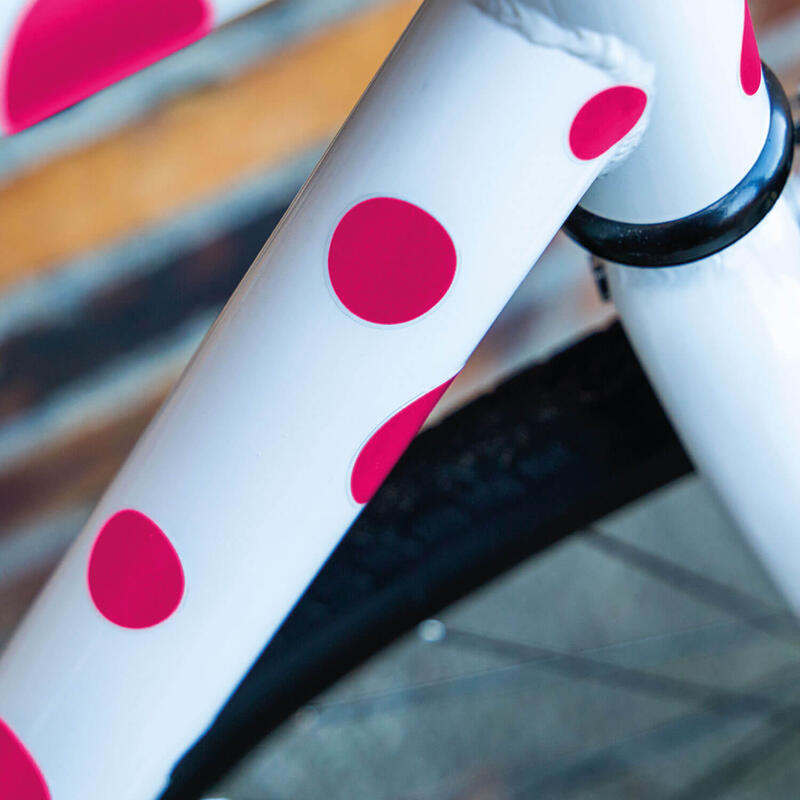 Fahrrad Aufkleber Kreise Magenta Design Sticker