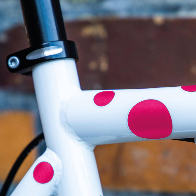 Fahrrad Aufkleber Kreise Magenta Design Sticker