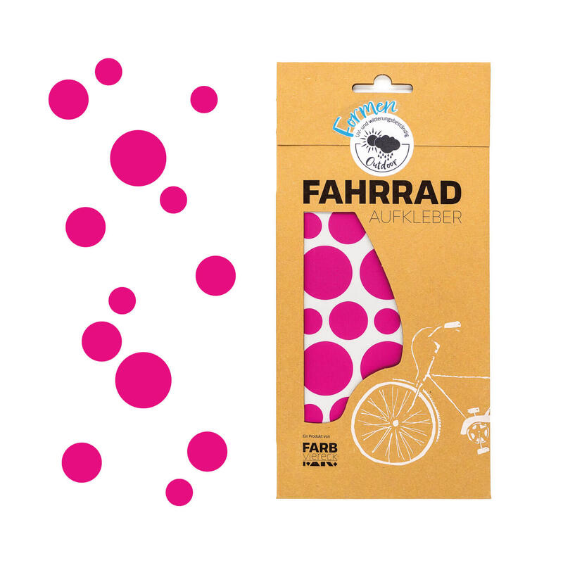 Fahrrad Aufkleber Kreise Magenta Design Sticker