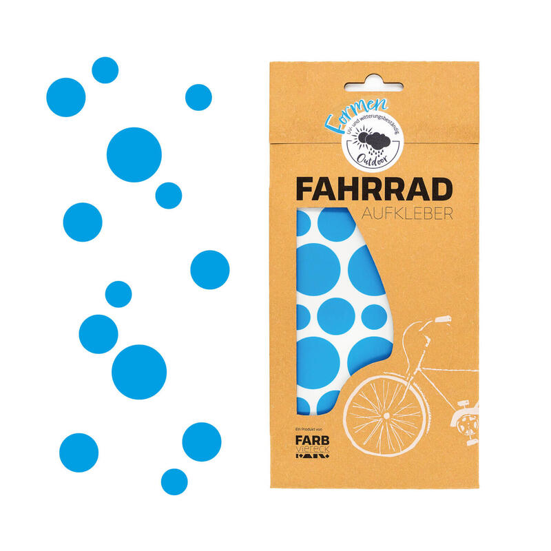 Kreis Aufkleber blau für Fahrrad