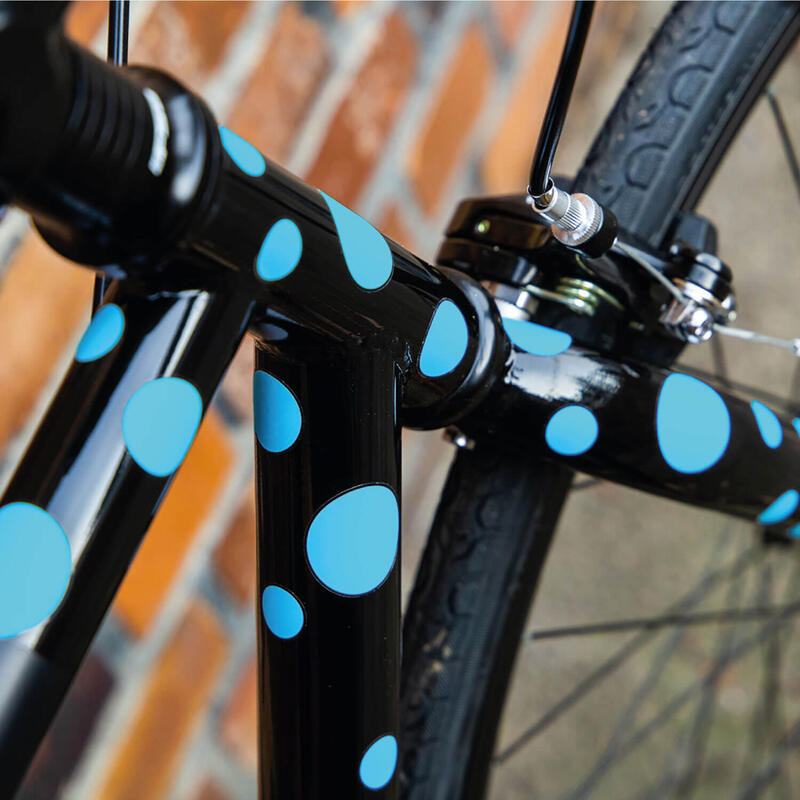 Kreis Aufkleber blau für Fahrrad
