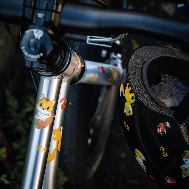 Spinne Fridolin Fahrradaufkleber für Kinderrad