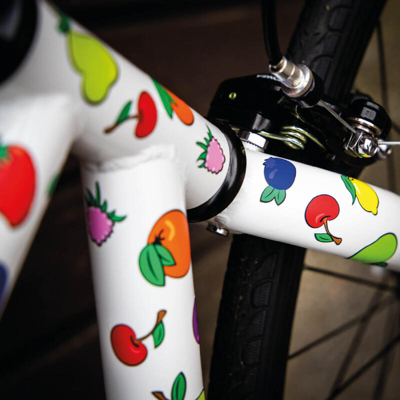 Fahrradaufkleber mit Obst - Fahrrad gestalten