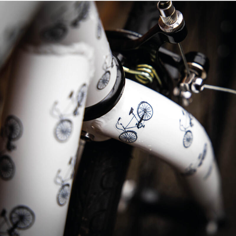 Kleine Fahrräder als Aufkleber von Farbviereck - Pimp Your Bike