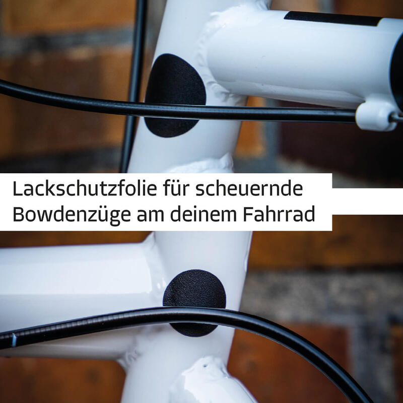 Schutzaufkleber schwarz matt fürFahrrad Rahmen von Farbviereck