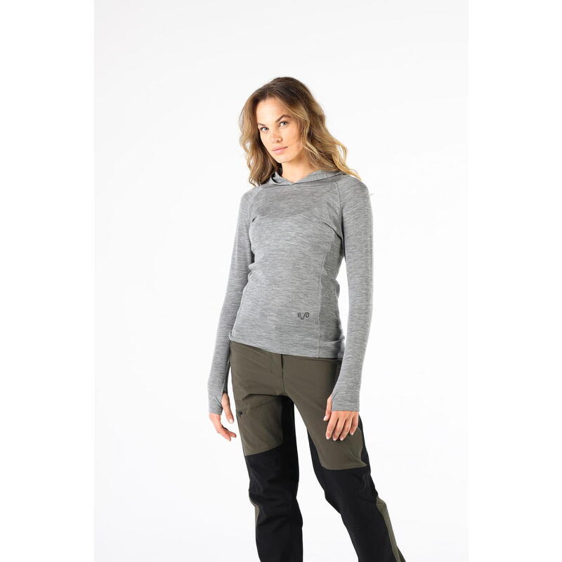 Bluza narciarska damska Woolona Sonatra z kapturem 100% Merino