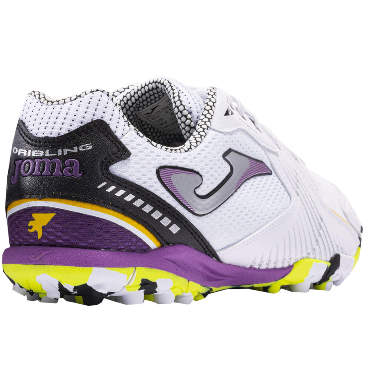Botas de fútbol adulto Joma Dribling Turf, blanco 3/5