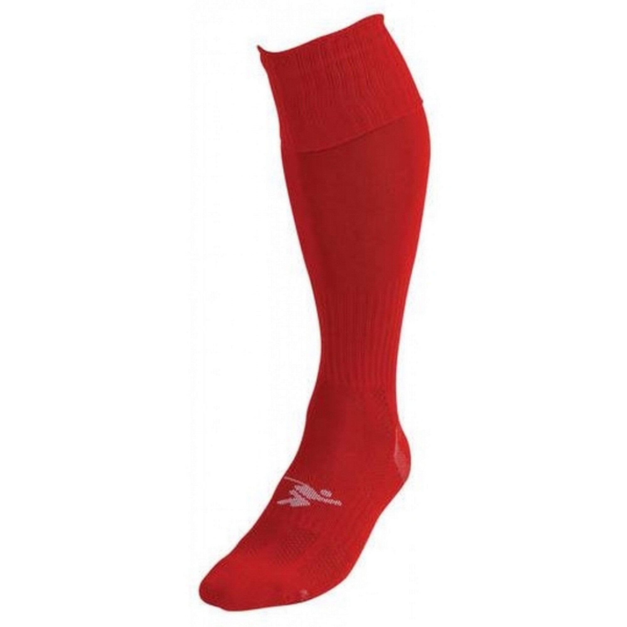PRECISION Childrens/Kids Pro Plain Football Socks (Red)