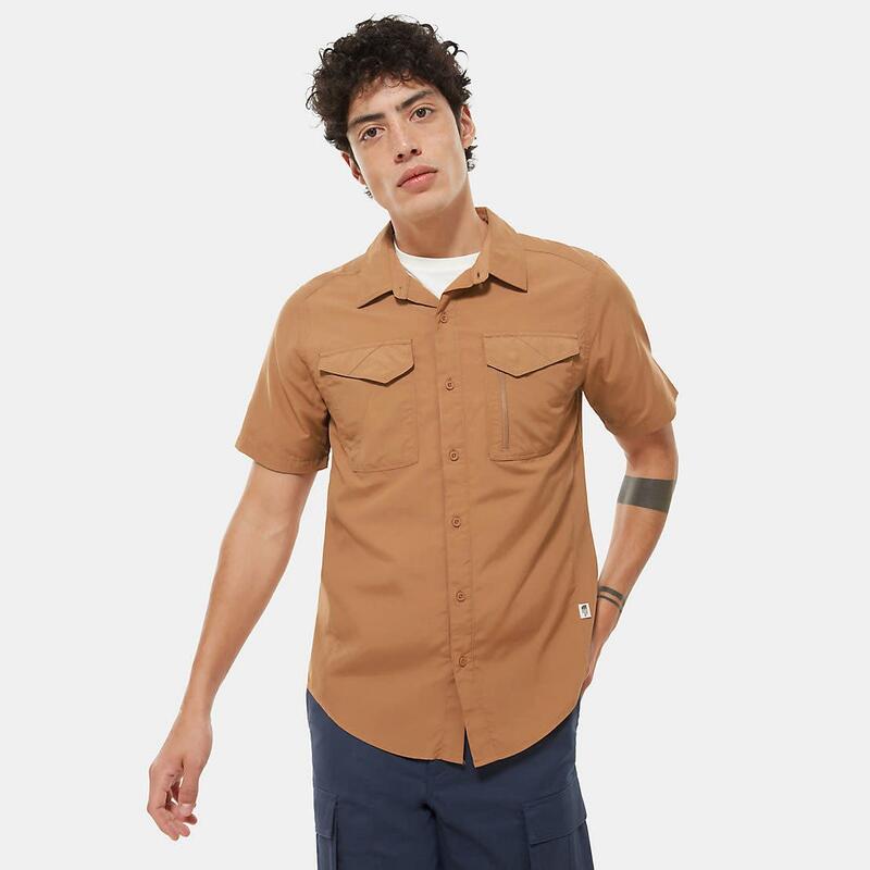 Camisa S/S Sequoia para homem - Cedro castanho