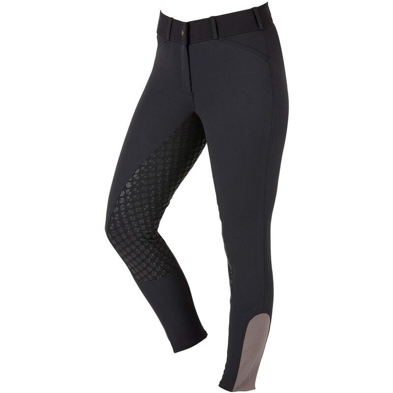 Elite Gel Vollbesatz Reithose Damen Schwarz