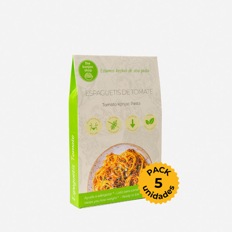 Espaguetis de tomate Pasta de Konjac (Pack 5 unidades)