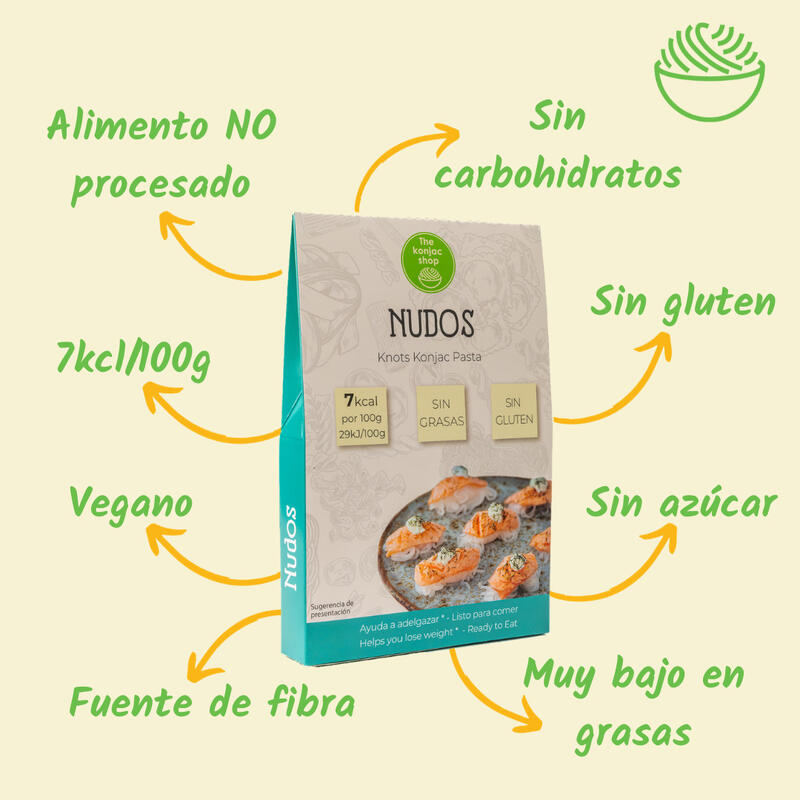 Nudos Pasta de Konjac (Pack 5 unidades)