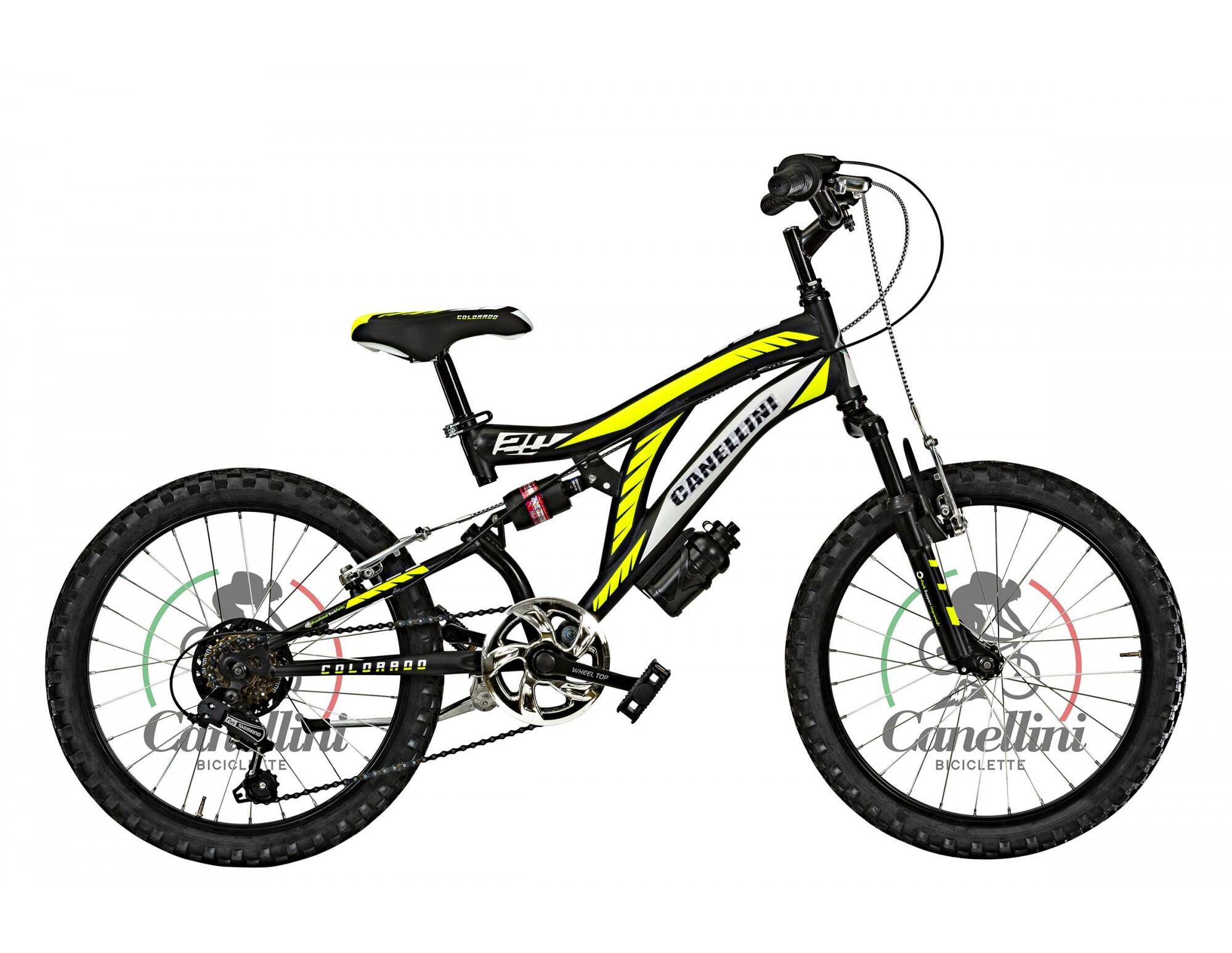 CANELLINI Kinderfahrrad MTB Canellini Colorado 20" Full Suspension - Schwarz/Gelb