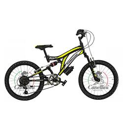 Vélo Enfant VTT Canellini COLORADO 20" Full Suspension - Titane/Vert
