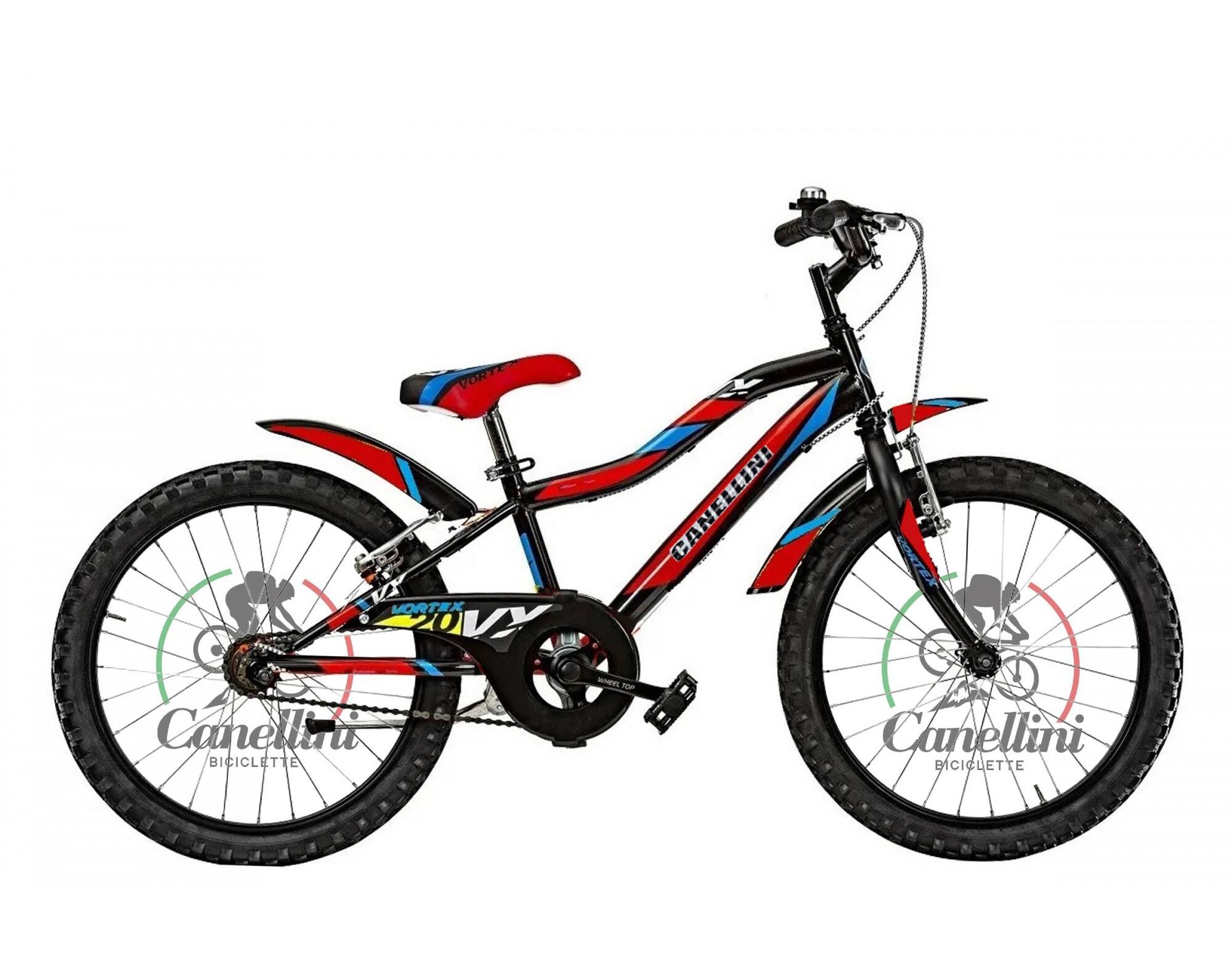 CANELLINI Kinderfahrrad MTB Canellini VORTEX 20" 1V - Schwarz/Rot/Blau