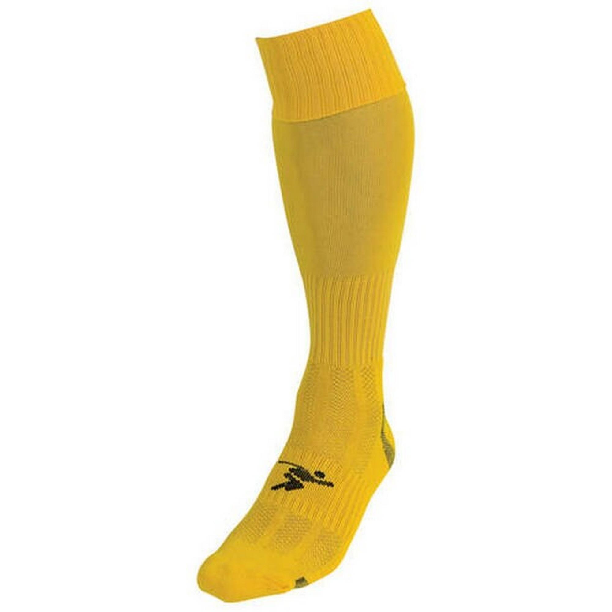 PRECISION Childrens/Kids Pro Plain Football Socks (Yellow)
