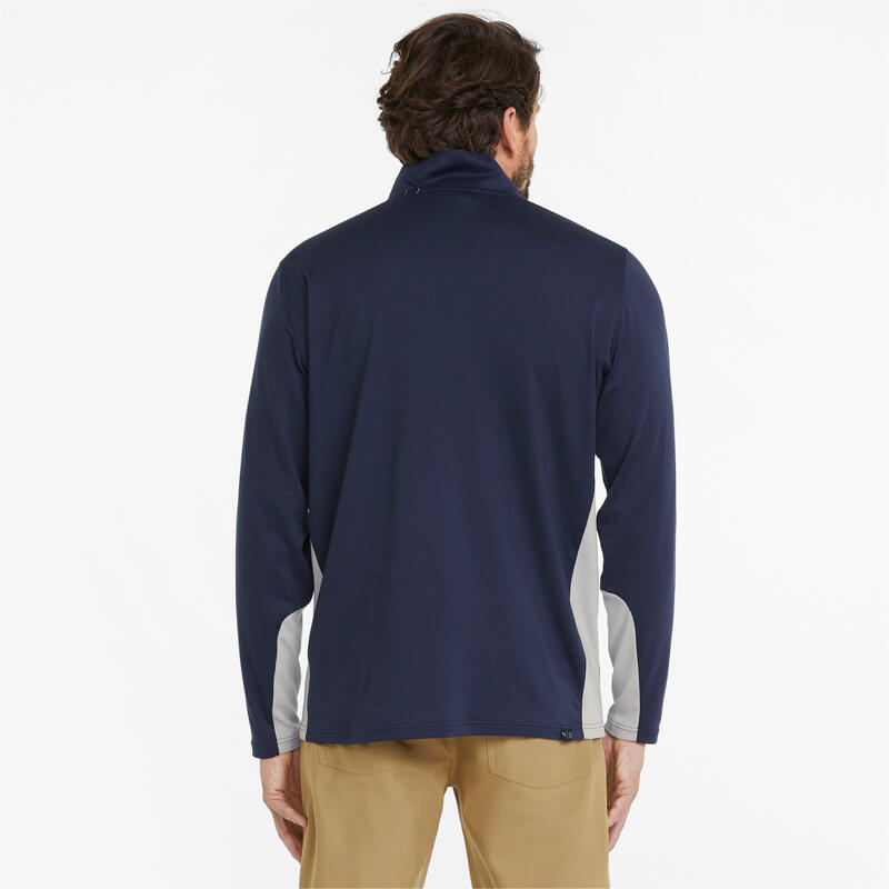 Camisola de golfe PUMA Mens Gamer Quarter-Zip - Navy Blazer